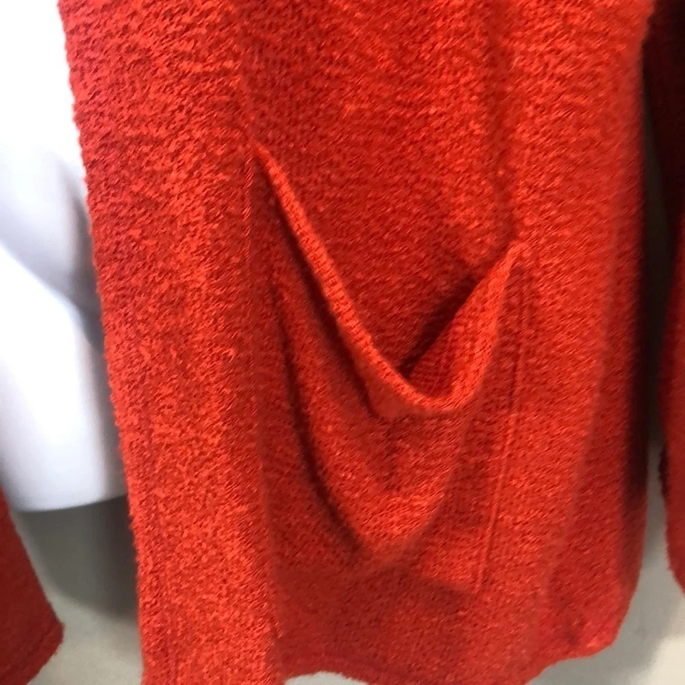 Everly Burnt Orange Open Front Cardigan Small